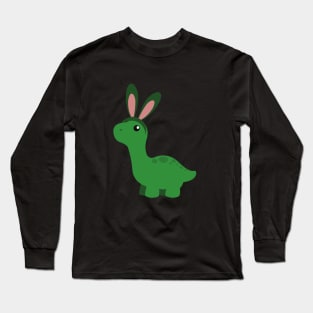 Baby Dinosaur with easter bunny ears Long Sleeve T-Shirt